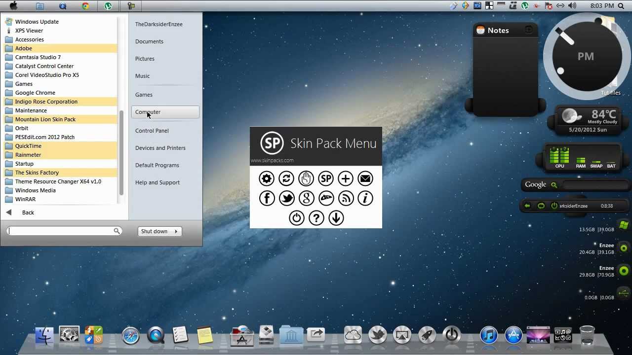 transformation pack mac for windows 7